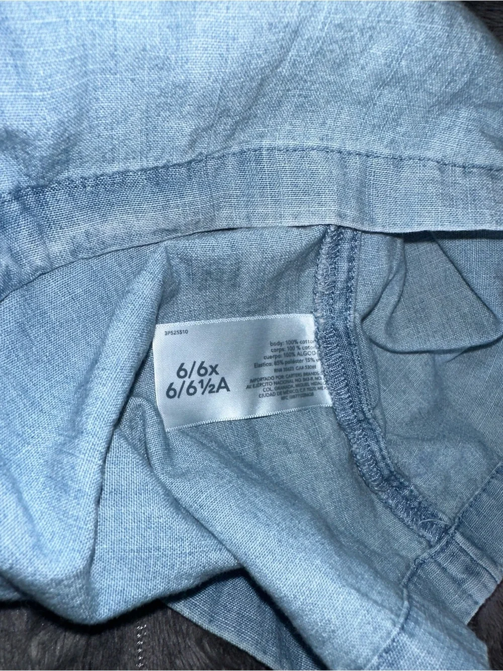 Carter's girls Light Blue Denim Shirt Dress with Button Front